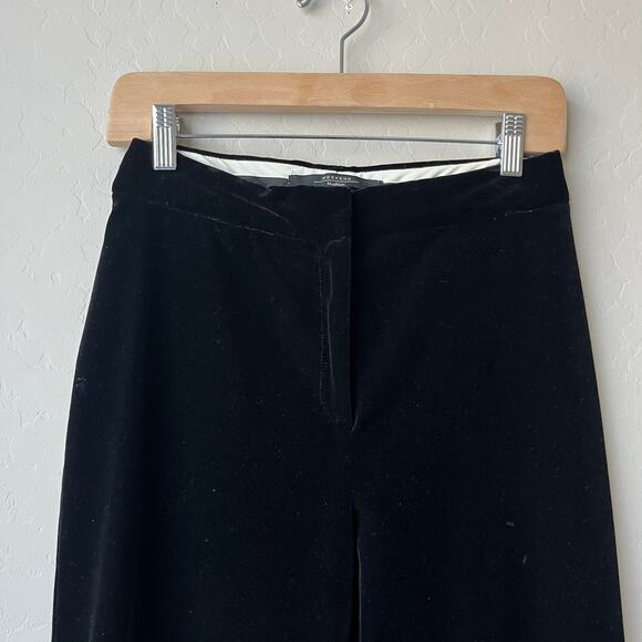 Weekend MaxMara Black Velvet Wide Leg‎ High Waist Trouser Pants Size 6 - Picture 4 of 10